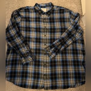 St. John’s Bay Men’s Flannel Button Down Long Sleeve Shirt, 4XLT